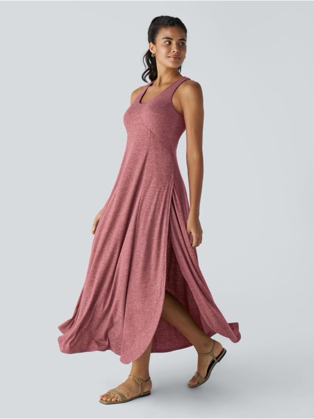 HALARA Sleeveless U-Neck Maxi Dress